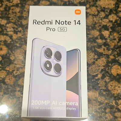 Unlocked Xiaomi Redmi Note 14 Pro 5G 12GB RAM 256GB 200MP Lavender Purple