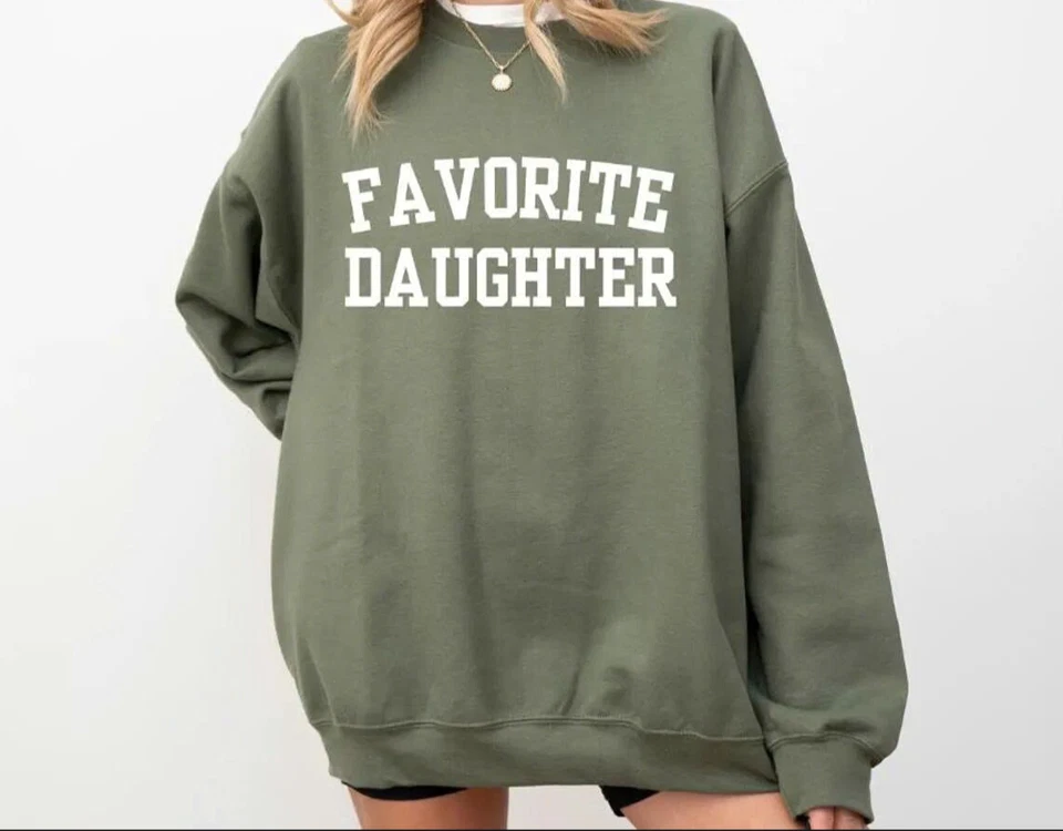 Collegiate Favorite Daughter Sweatshirt, Trendy Varsity Sweatshirt - Image 2 of 4