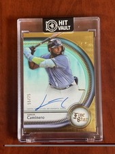 2024 Topps Junior Caminero FSA-JCA Five Star  On Card Auto /75 Aqua Tampa Bay 