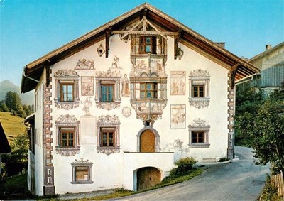Ladis Tirol AT Stocker House Luftl painting facade painting farmhouse fresco Upper