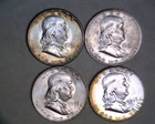 1951,1951-D,,1953-D,1963-D, BEN FRANKLIN HALF DOLLARS IN UNCIRCULATED