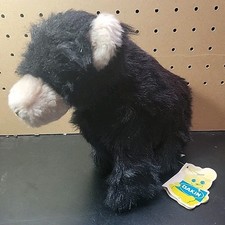 Vintage DAKIN PILLOW PET BLACK BEAR PLUSH With Tag MADE USA