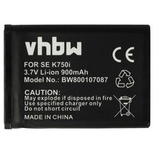 Batterie pour Sony-Ericsson K758c V600i W300i W350i W300c K750i S600i 900mAh