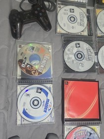 Retro Game Lot PS1 PS2 Dreamcast Sports Games Madden NBA + Controllers Vintage