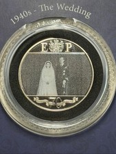 2017 Gibraltar Elizabeth II & Philip 70th Anniversary One Crown Coin