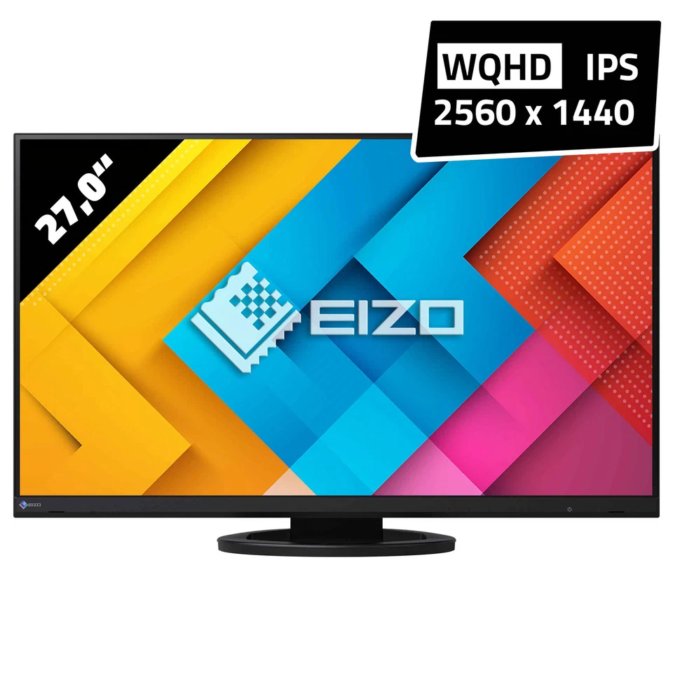 Eizo FlexScan EV2760 27 Zoll Monitor 2560x1440 WQHD IPS 5ms Schwarz Bildschirm