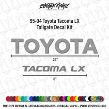 Tailgate Decal Kit For 1995-2004 Toyota Tacoma Lx Sticker Emblem First Gen Yota