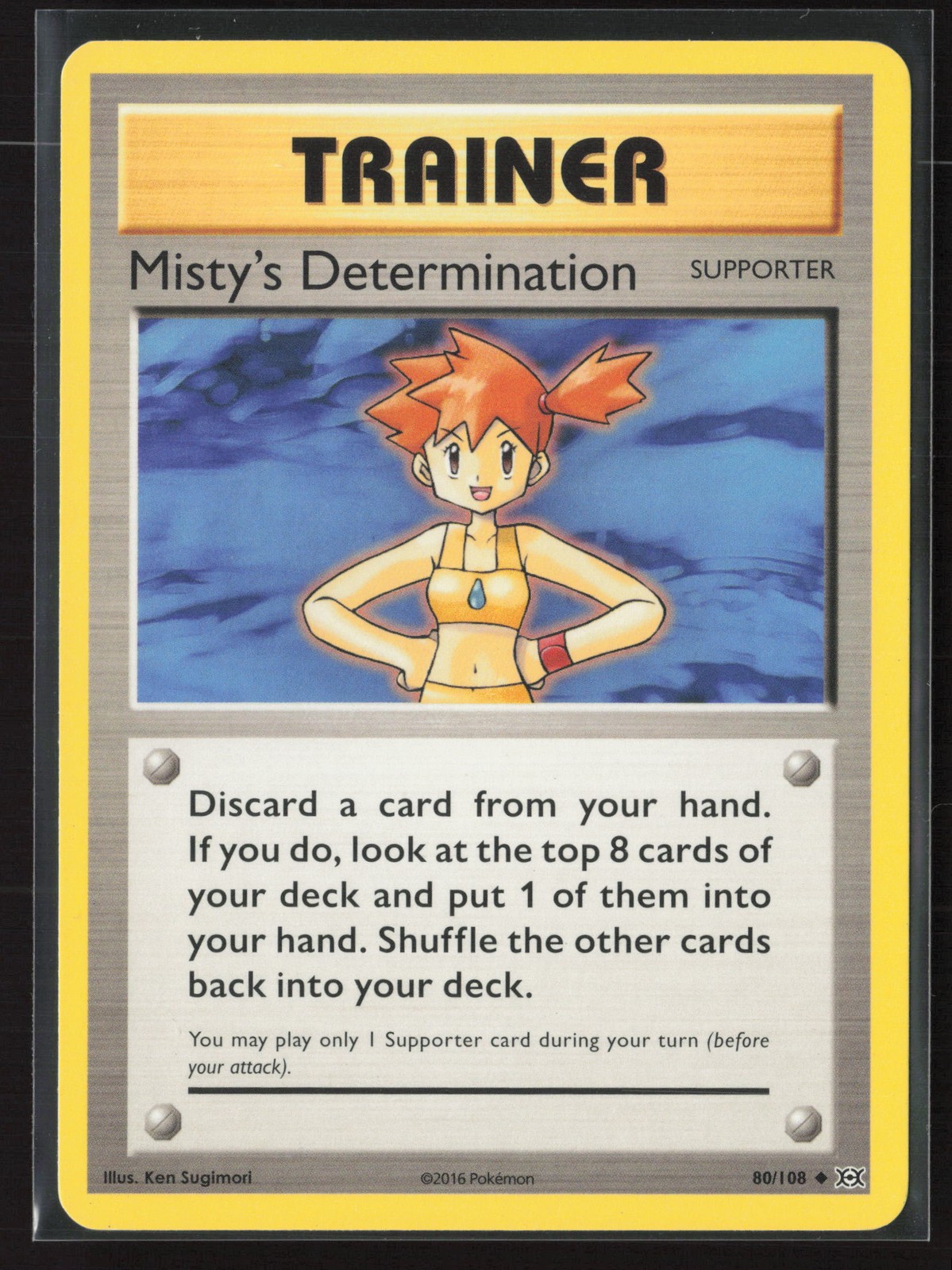 Misty's Determination Uncommon XY - Evolutions 80/108 NM Pokemon Card