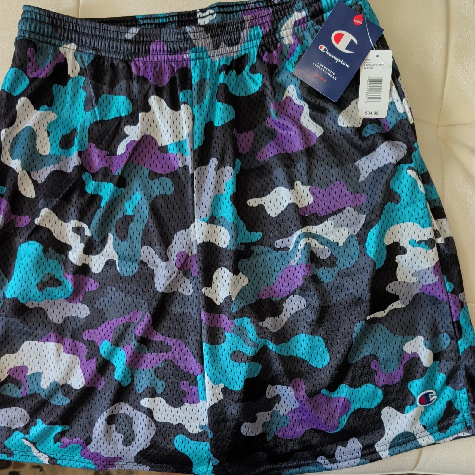Champion Athletic Mesh Shorts Men's M, Black Blue White Gray lined with pockets
Opens in a new windo