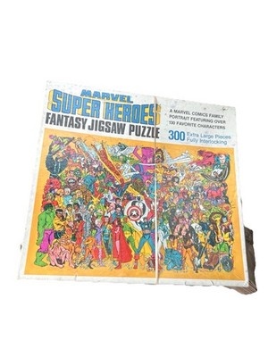 Vintage 80's Marvel Super Heroes Fantasy Jigsaw 300 Piece Puzzle 100% Complete
