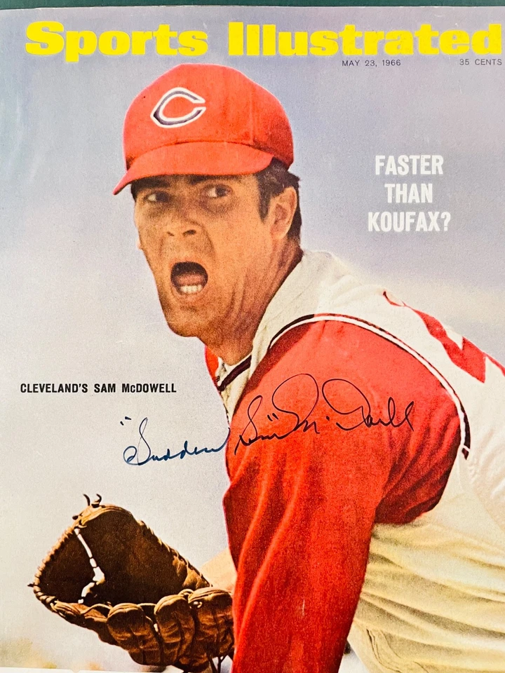 Sports Illustrated Autographed Sam McDowell Cleveland May 23 1967 EX - Image 4 of 4