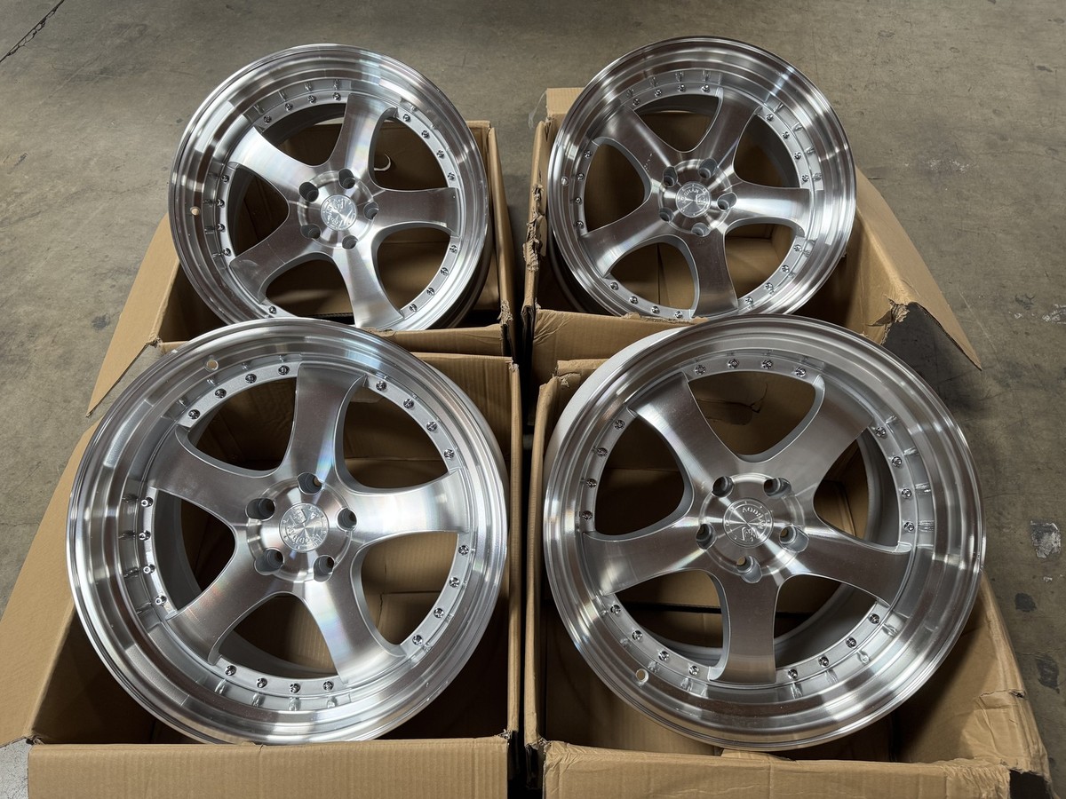19x9.5 +22 | AodHan AH03 5x114.3 Silver Machined Face & Lip Wheels