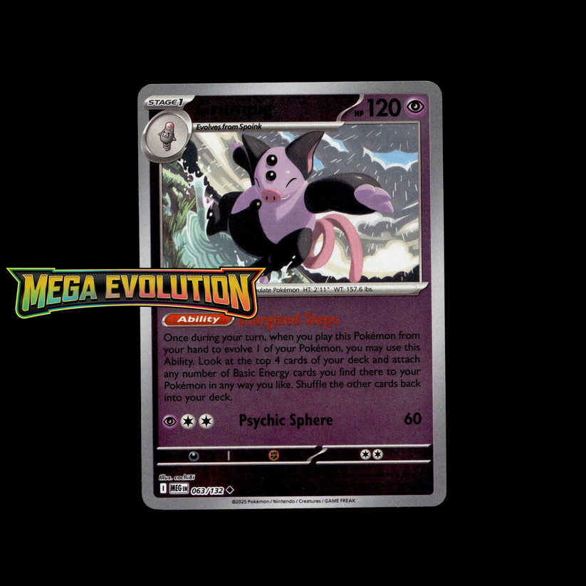 Grumpig 063/132 Mega Evolution Pokemon TCG Reverse Holo