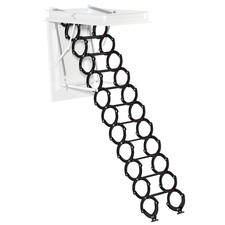 Upgraded 11 Steps 3m Loft Wall Folding Pulldown Attic Ceiling Ladder 39.4*27.6"#