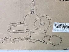 SODAY 15Pcs Pots and Pans Set Nonstick Cookware Set Detachable Handle Induction