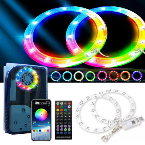 For PS5 slim Consol RGB LED Light Strip USB Smart Remote Control Decorative Lamp