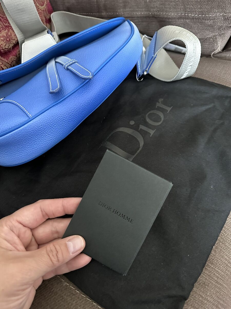 Dior x Daniel Arsham Gradient Blue Men's Saddle Bag Rare Dior x Daniel Arsham Gradient Blue Men's Saddle Bag Rare
