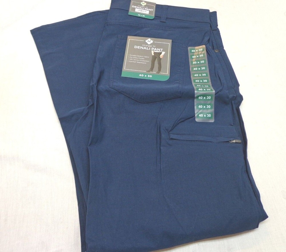 DENALI Blue Cove UPF 50 Travel Pants Stretch NWT 40/30  Straight Fit  NEW