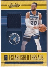 Josh Okogie 2020-21 Absolute Memorabilia ET-OKO Established Threads Timberwolves