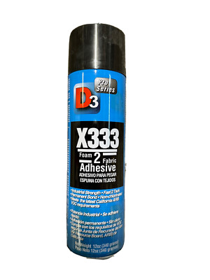 Perial Co D3 Pro Series Foam & Fabric Spray Adhesive or Glue Can 12 oz (2 pack)