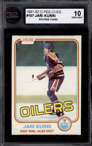 1981-82 OPC #107 JARI KURRI ROOKIE CARD KSA 10 GEM MINT