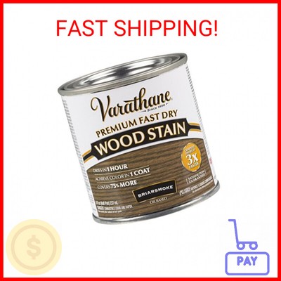 Varathane 307415 Premium Fast Dry Wood Stain, Half Pint, Briarsmoke