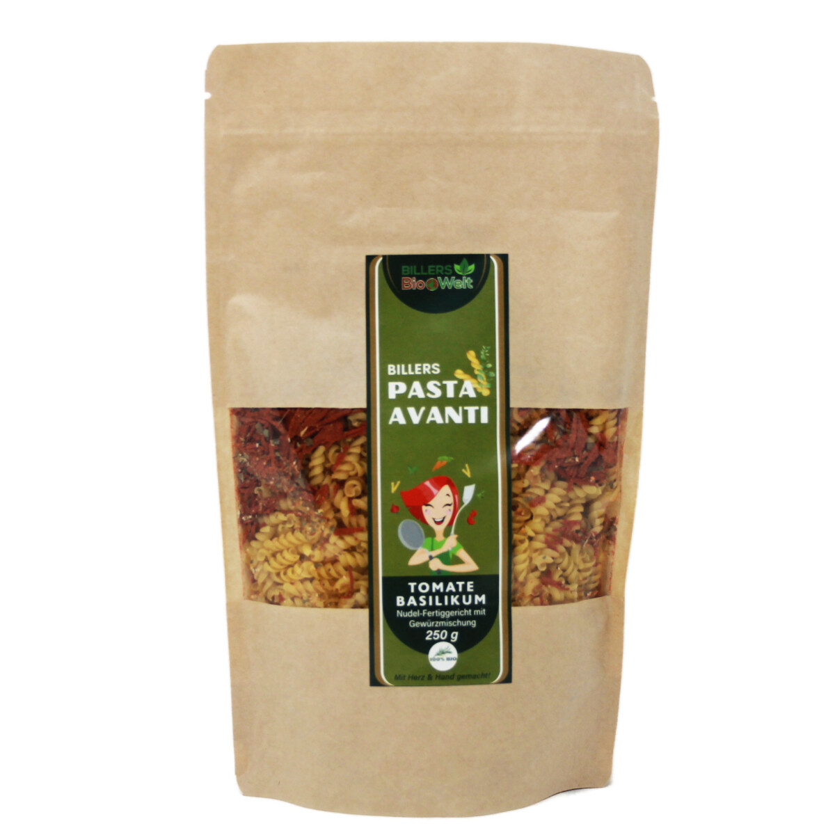 Billers Bio Fideos Tomate Albahaca Platos Precocinados Con Especias 250g