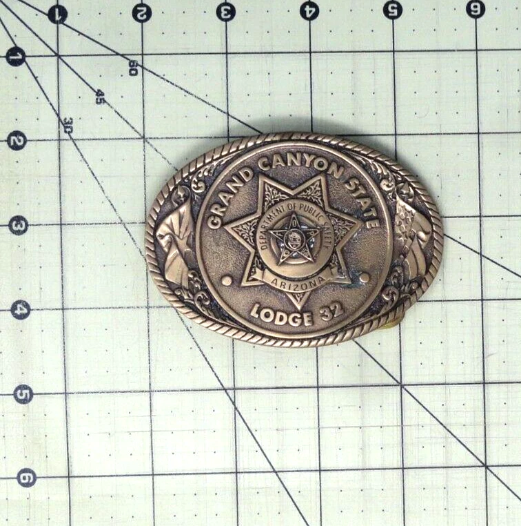 Fivela de cinto Arizona DPS Grand Canyon State Lodge 32 FOP vintage anos 90 CC .QRT018 - Imagem 3 de 4
