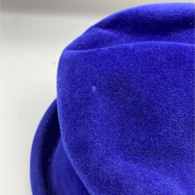 Vintage 1940s 1950s Solange de Fabry Hat Felt Pin Paris Blue Deitrich Fedora Vintage 1940s 1950s Solange de Fabry Hat Felt Pin Paris Blue  main image 2