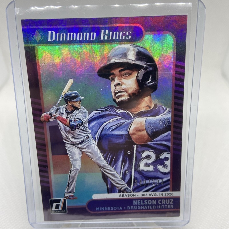 2021 Panini Donruss Diamond Kings Season Stat Line /303 Nelson Cruz #6