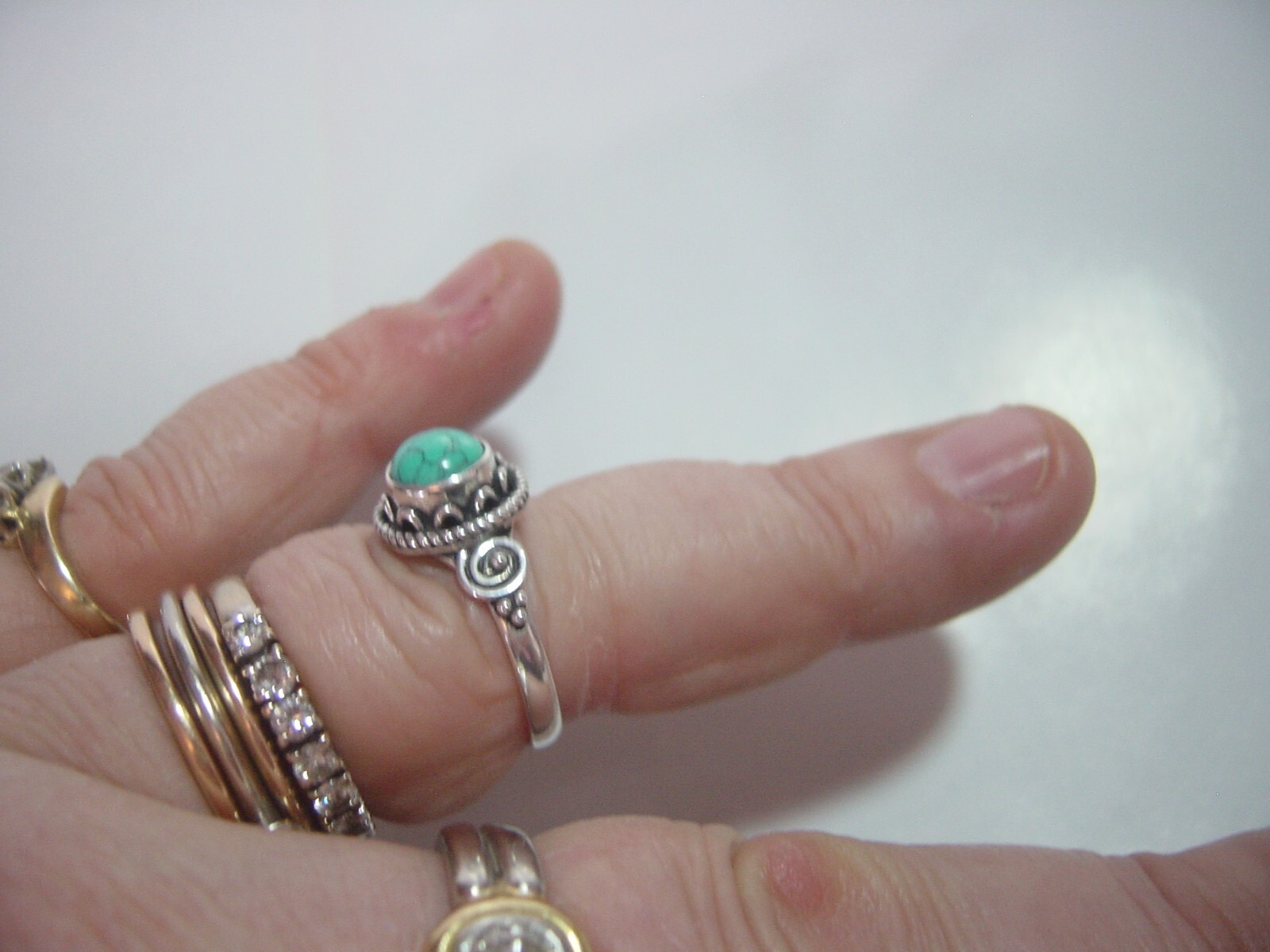 Stunning Solid Silver Ring-vintage-beautiful turq… - image 8