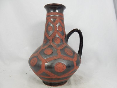 60s design Carstens Keramik Vase 1507-27  Very rare red Ankara glaze variation 