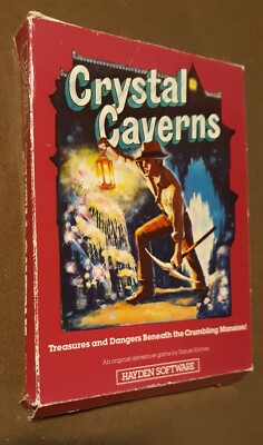 Crystal Caverns by Hayden Software Apple II+ plus,IIe,IIc,IIgs computers