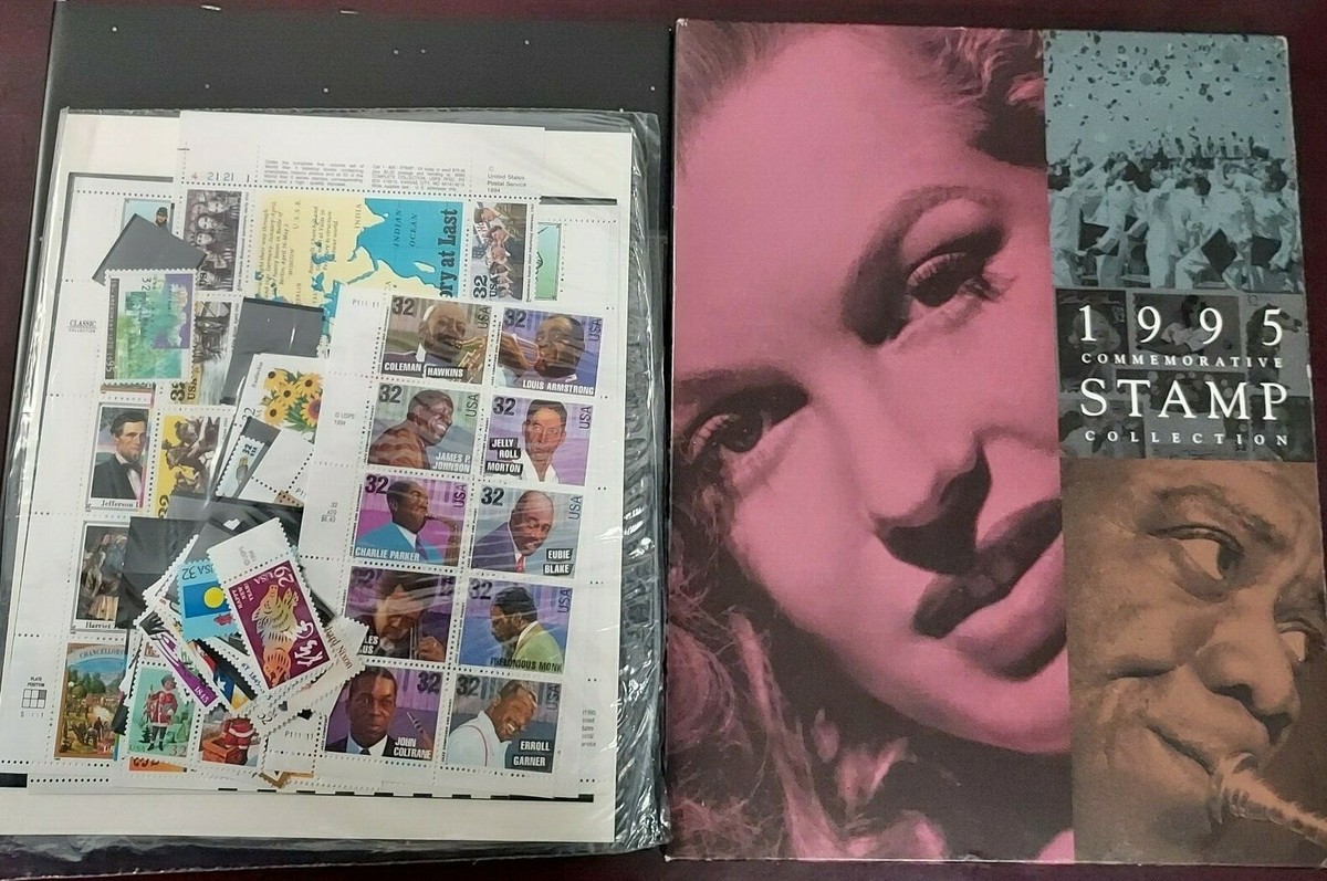 1995 Commemorative Stamp Yearbook USPS Souvenir Mint Set Album + 