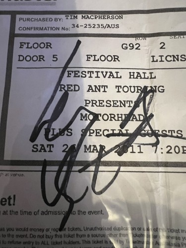 Motörhead Melbourne Australia Lemmy - Imagen 8 de 8