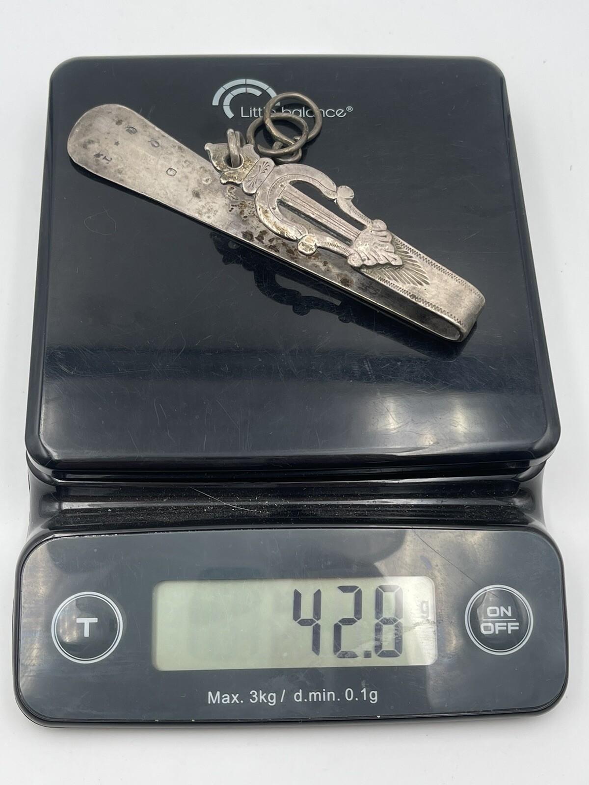 Ref 584 Clavet Hook Chatelaine Solid Silver Miner… - image 9