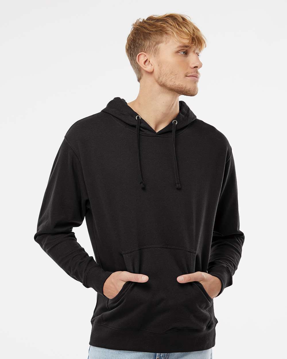 HOODIE INDEPENDENT BRAND PULLOVER HOODED SWEETSHIRT(A39) BLACK COLOR 3XL NEW-image