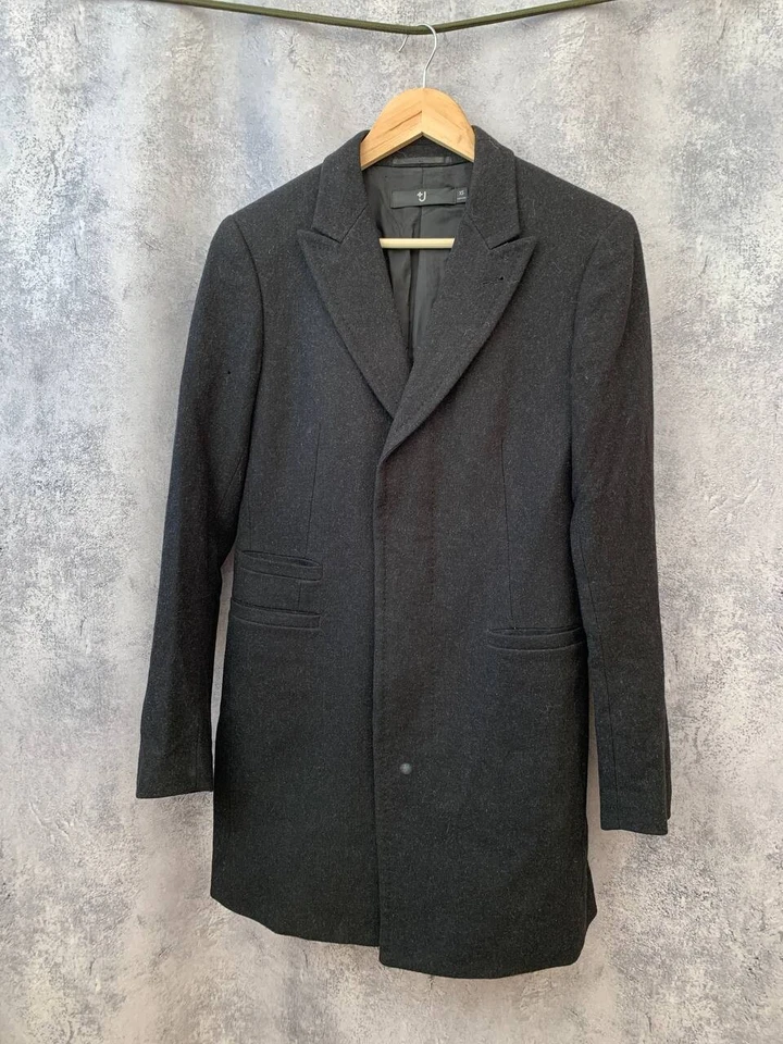 +J Jil Sander Uniqlo Black Wool Blend Coat Size XSmall Women's - Image 2 of 4