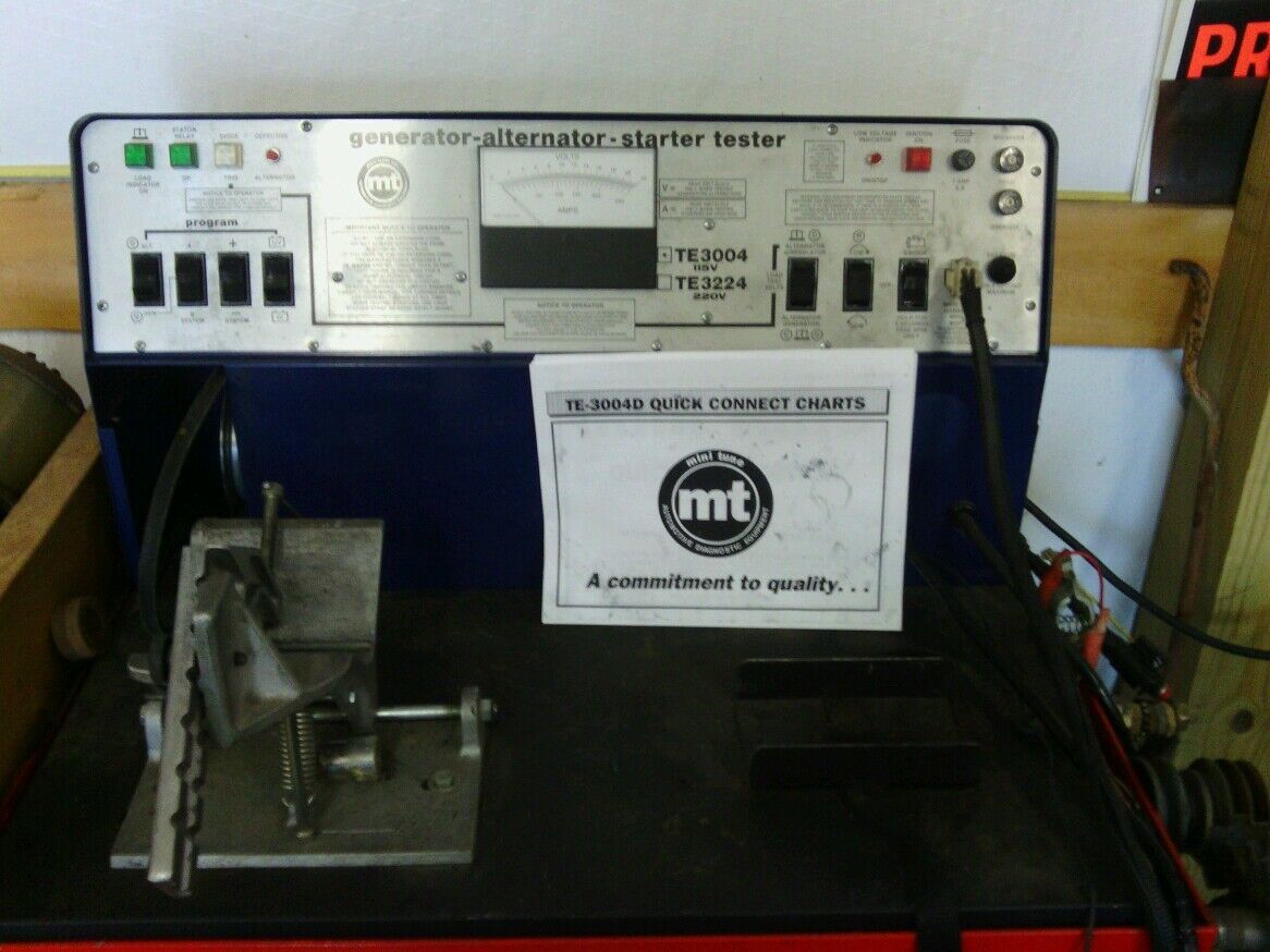 Alternator generator starter tester manual TE-3004D mini tune or otc