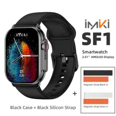 Smart Watch 2.01'' Display 1000nits BT Calling 100+ Sports Modes IP68 Metal Case