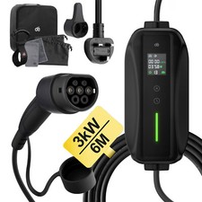 6M EV Home Charger Electric Car Charging Cable 3 Pin 6-13A UK Plug Mercedes EQS