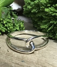 Minimalist Genuine Sterling Silver 925 Infinity Ring Size 8     A