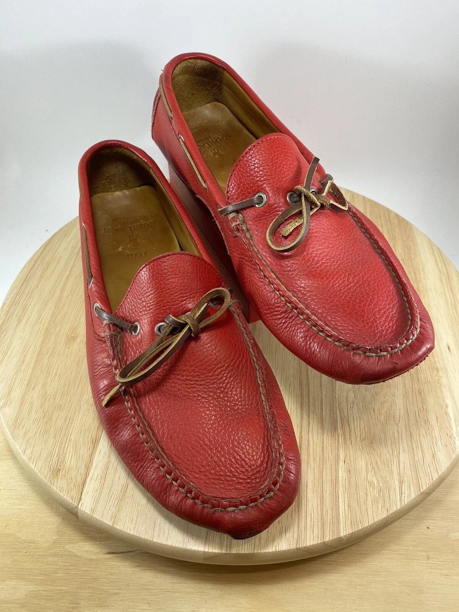 Red polo shop loafers