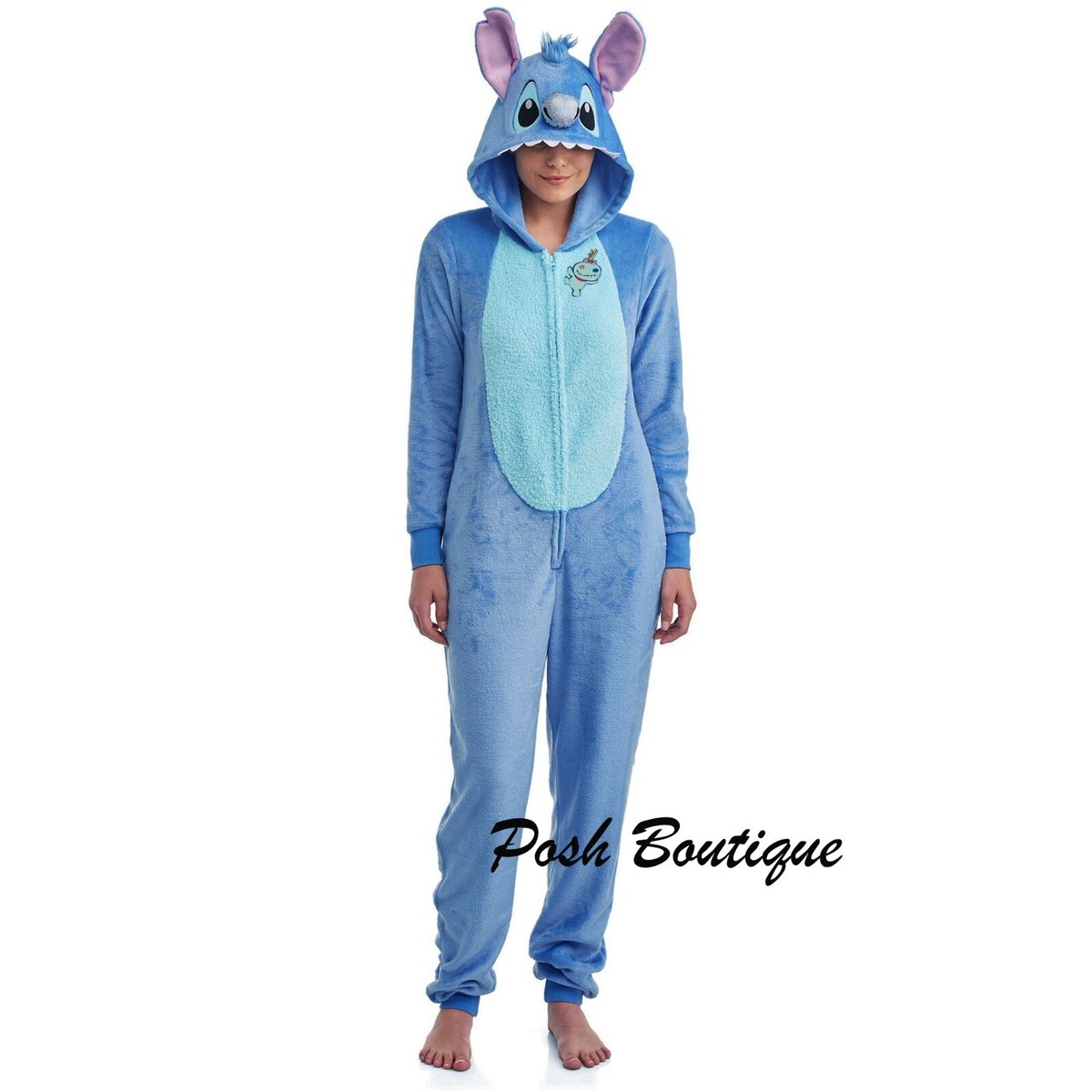 Disney Lilo Stitch Womens Pajama Union Suit One Piece Scrump
