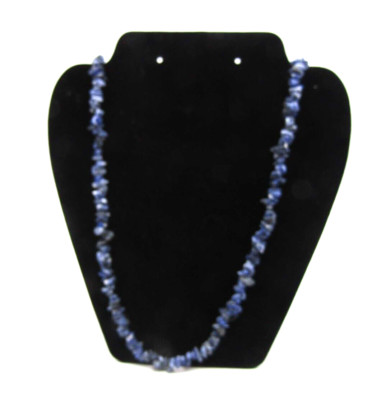 Sodalite Beaded Necklace 34'' around-some feel it has healing essentials; rare.