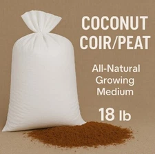 Coconut Coir Coco Peat Bedding Organic Soil Hydroponics Growing 18lbs/7.2CuFt