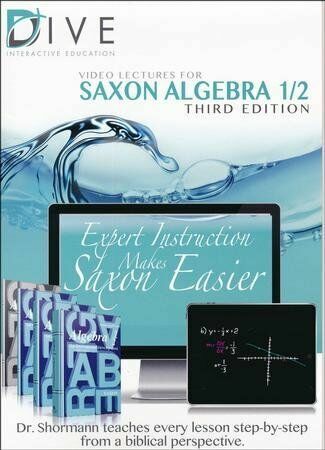 Saxon Algebra 1/2 3rd Edition Textbook Answer Key Test Booklet and Dive ...