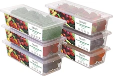 Produce Saver Containers for Refrigerator (6 Pack) - 1.5L Fruit Storage Conta...