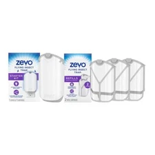 ZEVO Indoor Flying Insect Trap (1 Starter Kit plus 2 Refill Cartridges) Bundle