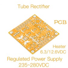 1pc 6Z4 Tube Mosfet Regulated Power Supply 235-280VDC PCB Board